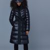 Coralia light down coat with hood and sash belt - Stylefav