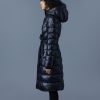 Coralia light down coat with hood and sash belt - Stylefav