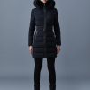 CALLA Agile-360 stretch light down coat with blue fox fur collar - Stylefav