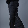CALLA Agile-360 stretch light down coat with blue fox fur collar - Stylefav