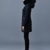 CALLA Agile-360 stretch light down coat with blue fox fur collar - Stylefav
