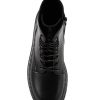 Bettyy Black Vegan Leather Combat Boots - Stylefav