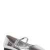 Silver Danseur Mary Jane Flats - Stylefav