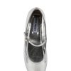 Silver Danseur Mary Jane Flats - Stylefav