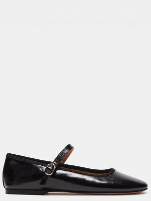Vinetta Black Leather Mary Jane Shoes - Stylefav