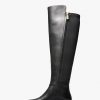Asher Black Leather Tall Boots - Stylefav