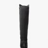 Asher Black Leather Tall Boots - Stylefav