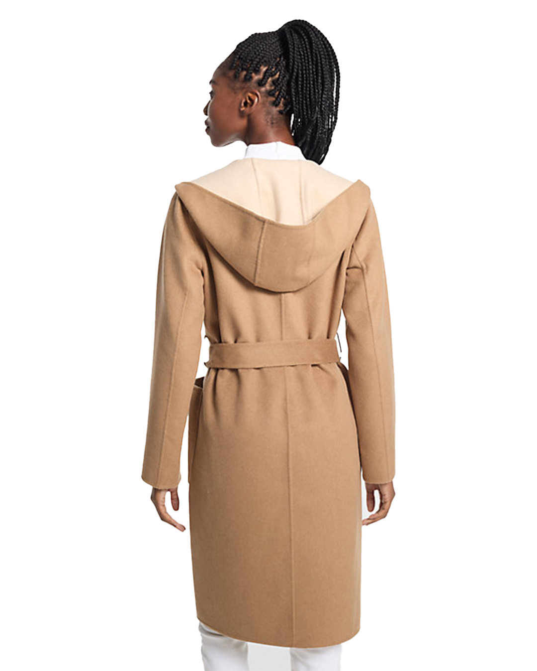 Bone Reversible Hooded Wool Coat - Stylefav