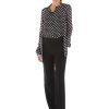 Parisian Polka Dot Bow Tie Blouse - Stylefav