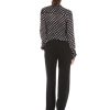 Parisian Polka Dot Bow Tie Blouse - Stylefav