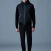 Andrew Black Mixed Media Light Down Jacket - Stylefav