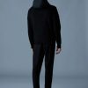 Andrew Black Mixed Media Light Down Jacket - Stylefav
