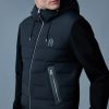 Andrew Black Mixed Media Light Down Jacket - Stylefav