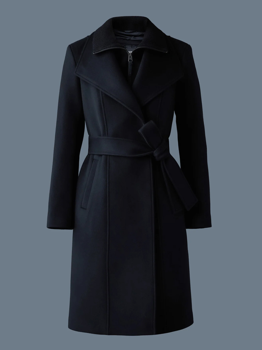 Norita Black 2-in-1 Double Face Wool Coat - Stylefav