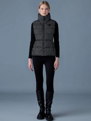 Chaya Black Down Vest - Stylefav