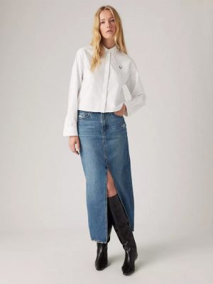 Low Fi Prep Ankle Column Skirt - Stylefav