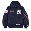 Replica Blue New York Yankees X Alpha X New Era L-2B Bomber Jacket - Stylefav