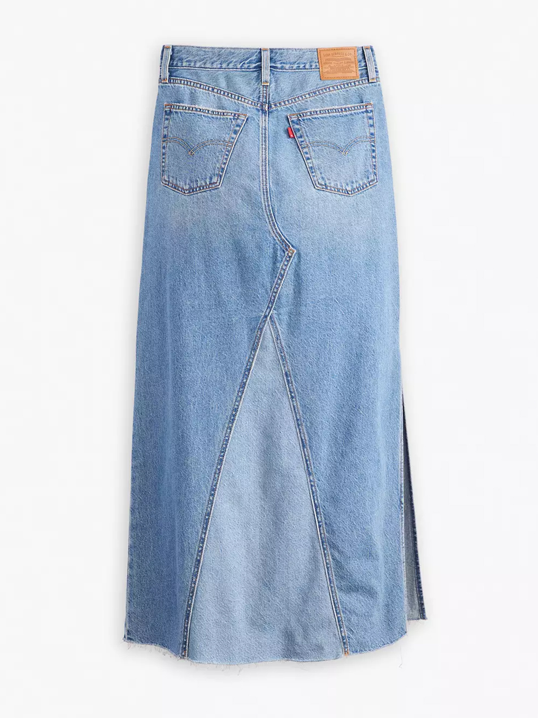 Own It Side Slit Denim Long Skirt - Stylefav