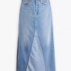 Own It Side Slit Denim Long Skirt - Stylefav