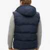 Nordic Chrome Navy Everest Hooded Puffer Gilet - Stylefav