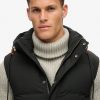 Jet Black Everest Hooded Puffer Gilet - Stylefav