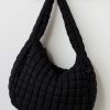 Black Quilted Carryall Bag - Stylefav