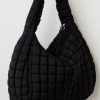 Black Quilted Carryall Bag - Stylefav