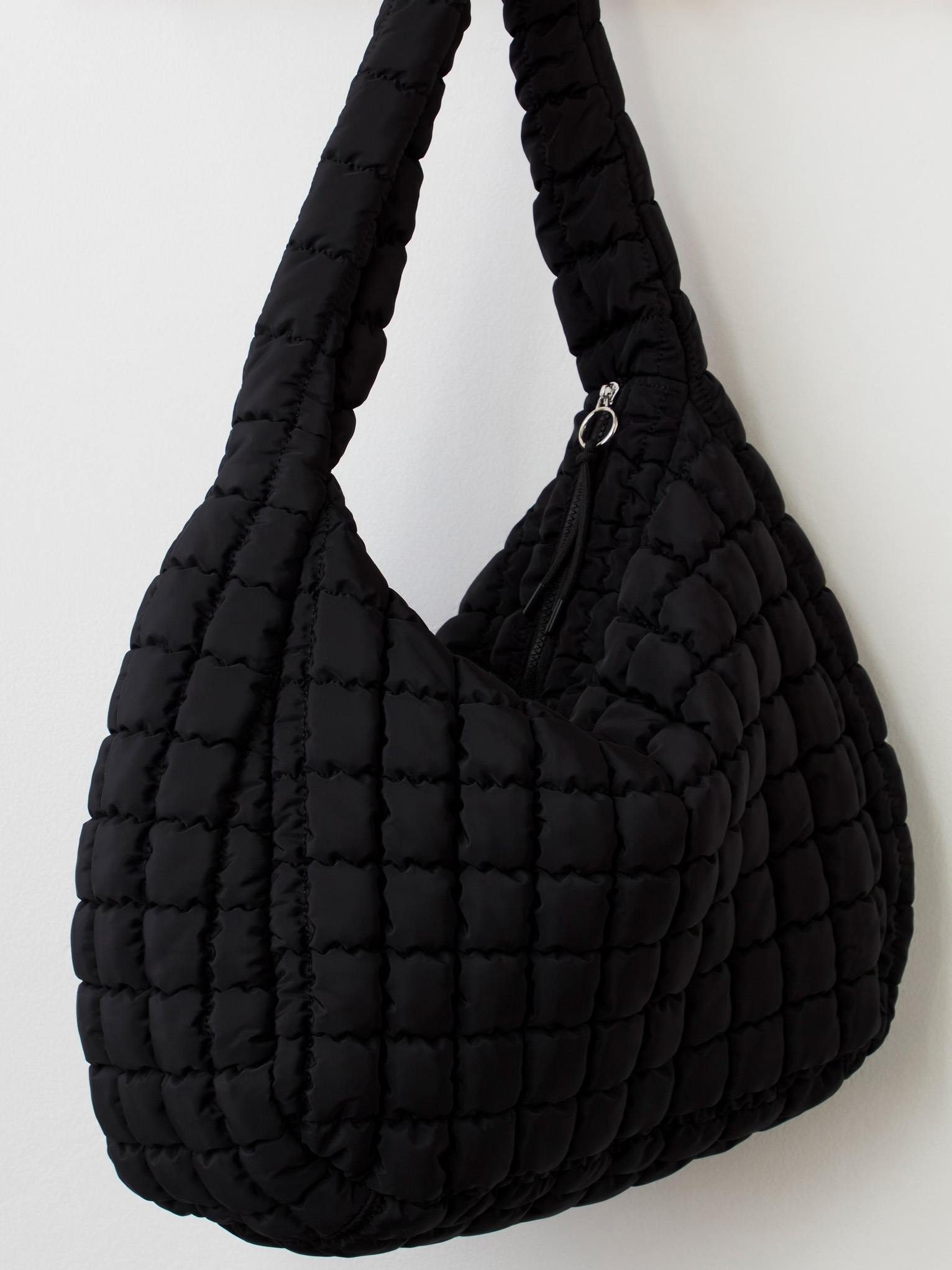 Black Quilted Carryall Bag - Stylefav