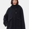 Sky Captain Boiled Wool Midi Jacket - Stylefav
