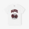 White Relaxed Cherry T-Shirt - Stylefav