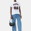 White Relaxed Cherry T-Shirt - Stylefav