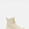 Ona Ave White Waterproof Leather Lace Up Boots - Stylefav
