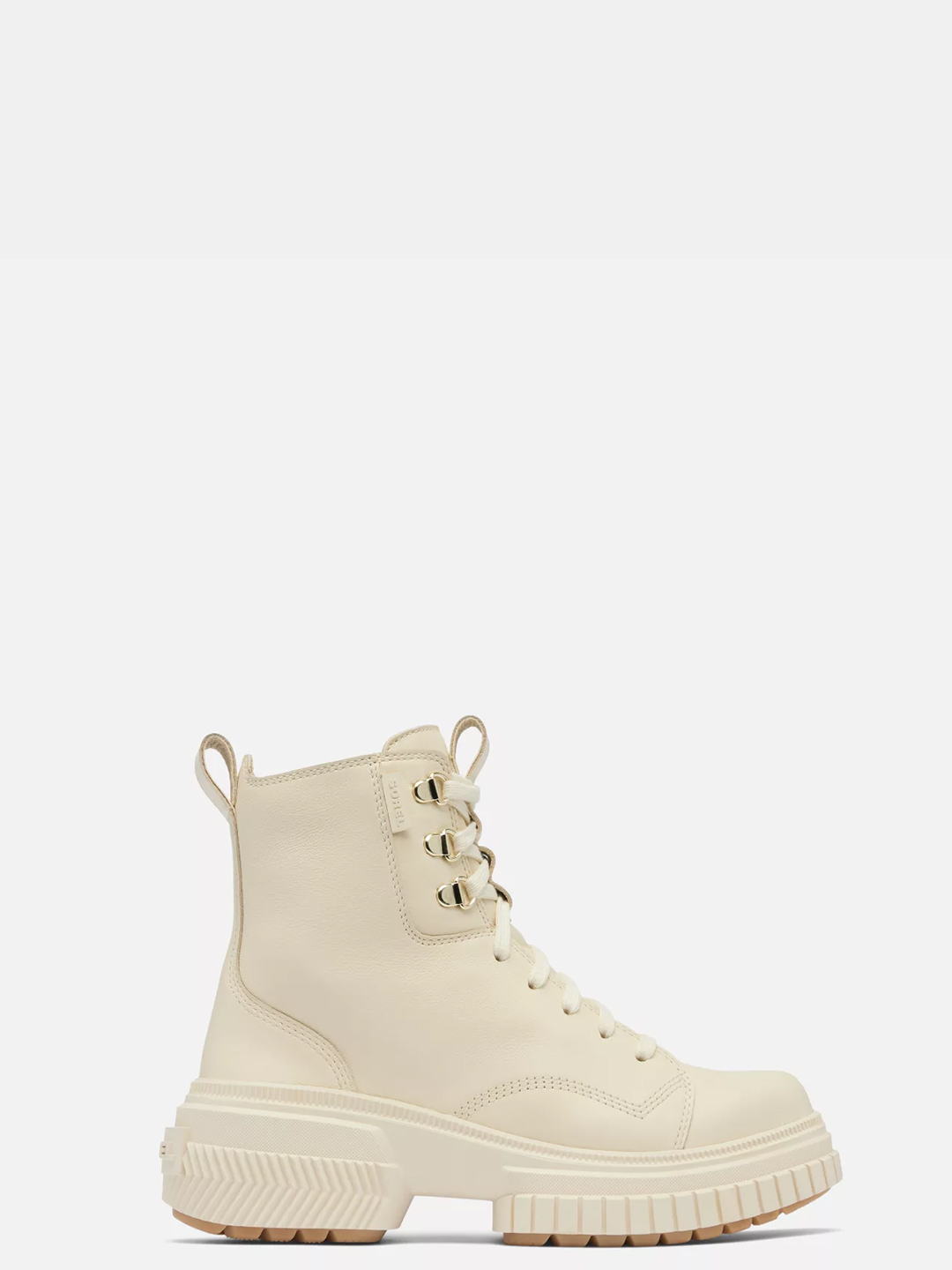 Ona Ave White Waterproof Leather Lace Up Boots - Stylefav