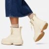 Ona Ave White Waterproof Leather Lace Up Boots - Stylefav