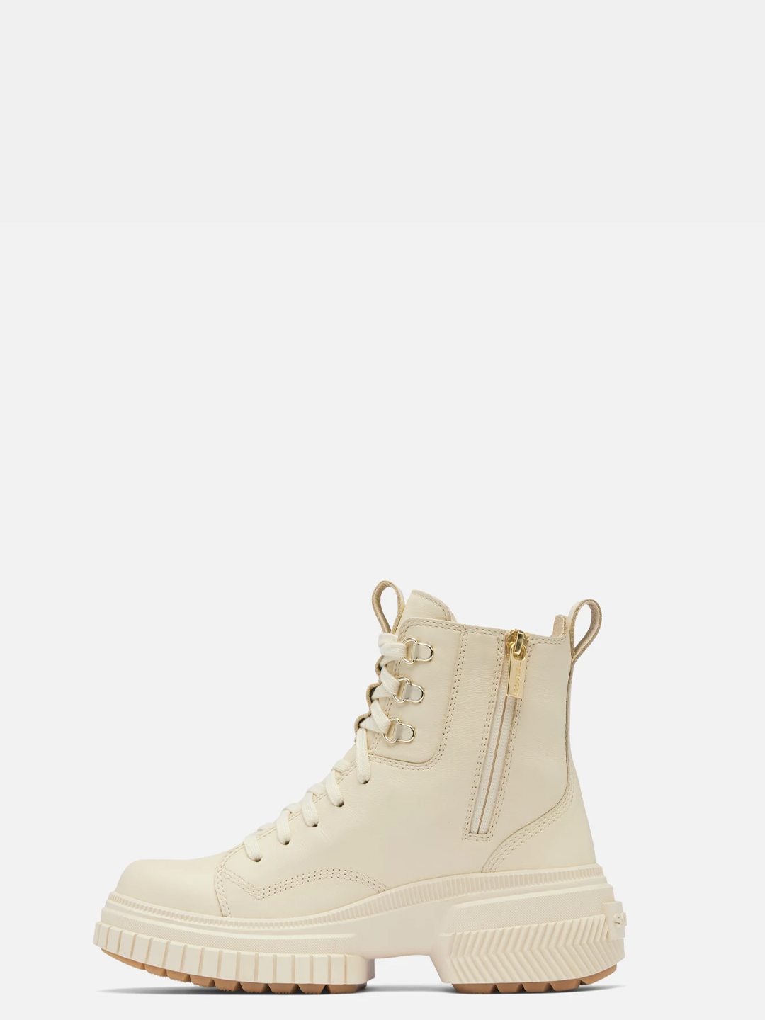 Ona Ave White Waterproof Leather Lace Up Boots - Stylefav