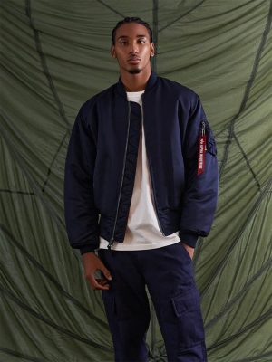 Replica Blue MA-1 Flight Jacket - Stylefav