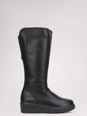 Lisa Winter Tall Leather Boots with Ice Grippers - Stylefav