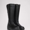 Lisa Winter Tall Leather Boots with Ice Grippers - Stylefav
