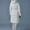 Coralia Cream Light Down Coat with Hood and Sash belt - Stylefav