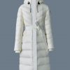 Coralia Cream Light Down Coat with Hood and Sash belt - Stylefav