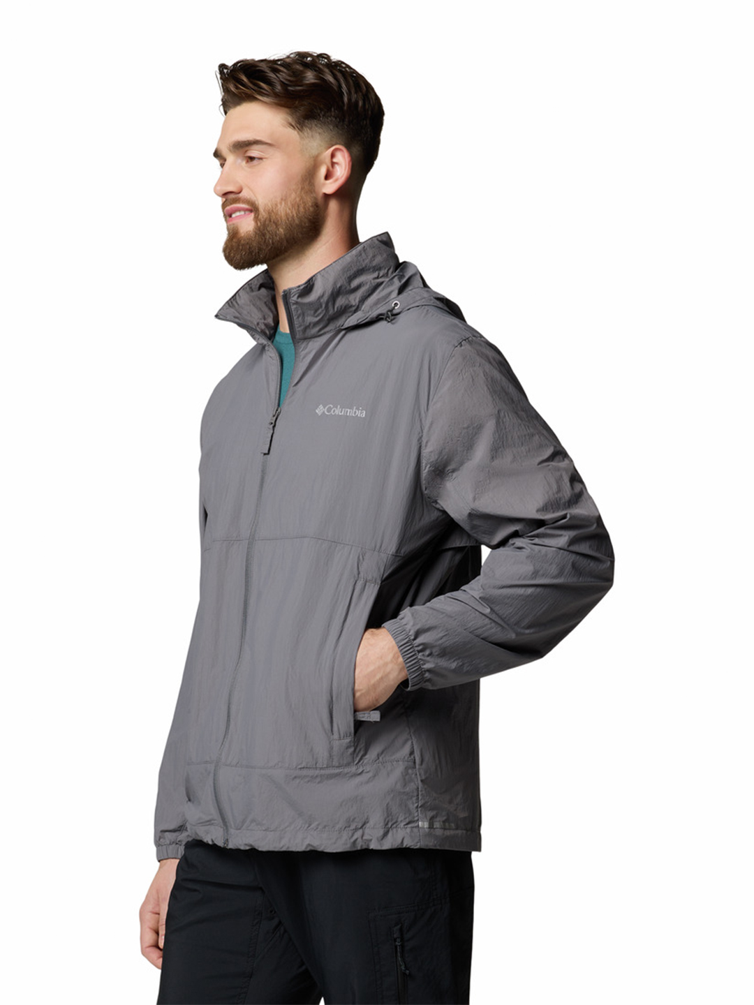 City Grey Loop Basin Windbreaker - Stylefav