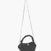 Black Soir Satin Mini Bou Bag - Stylefav
