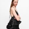 Black Soir Satin Mini Bou Bag - Stylefav