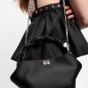 Black Soir Satin Mini Bou Bag - Stylefav