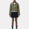 Kalamata Wide Collar Heavy Twill Short Jacket - Stylefav