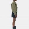 Kalamata Wide Collar Heavy Twill Short Jacket - Stylefav