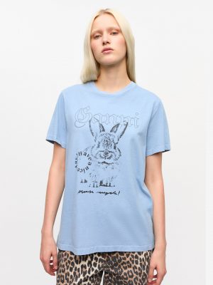 Re-cut Bunnies Cotton Jersey Relaxed T-Shirt - Stylefav