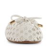 White Derive Ballet Flat Mules - Stylefav