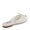 White Derive Ballet Flat Mules - Stylefav