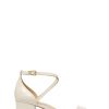 Light Cream Serena Slim Cross Sandals - Stylefav
